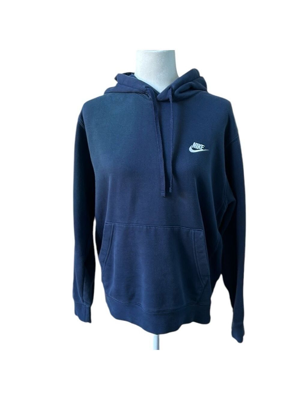Nike Sportswear Club Fleece Pullover Hoodie Midnight Blue Size Med